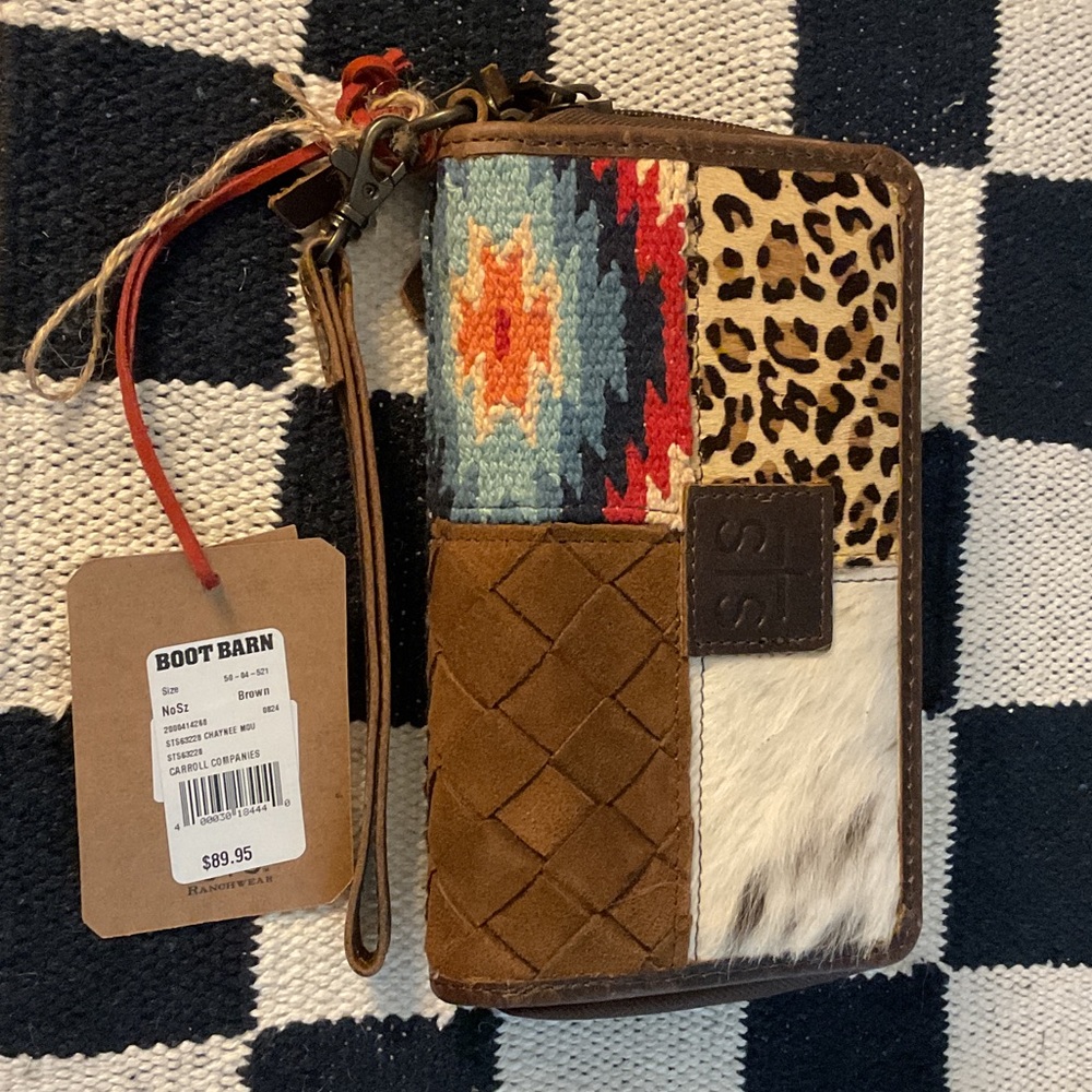 STS Ranchwear Patchwork Leather & Multicolor Azte… - image 1